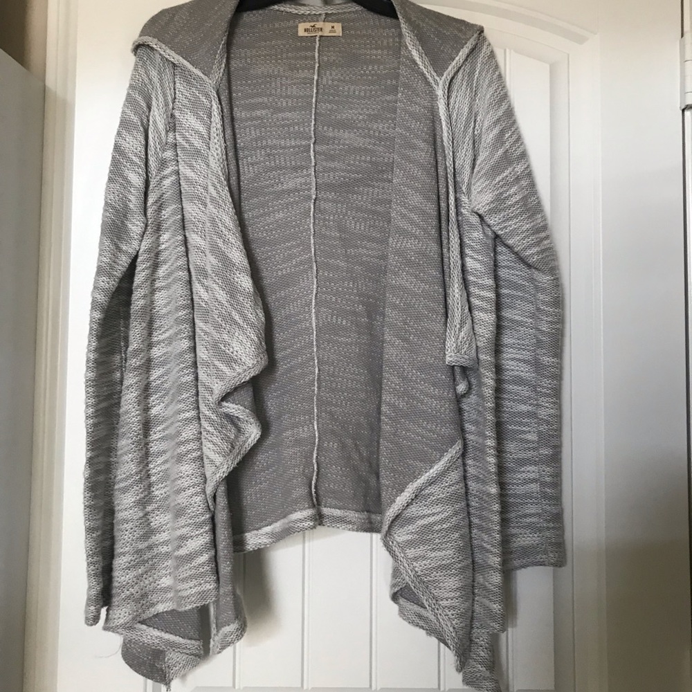 Grey and white hollister jacket